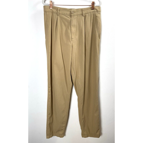 COS Khaki Slacks Pants Preppy Academia Work Office Old Money Wardrobe Staple 30R - Picture 1 of 9